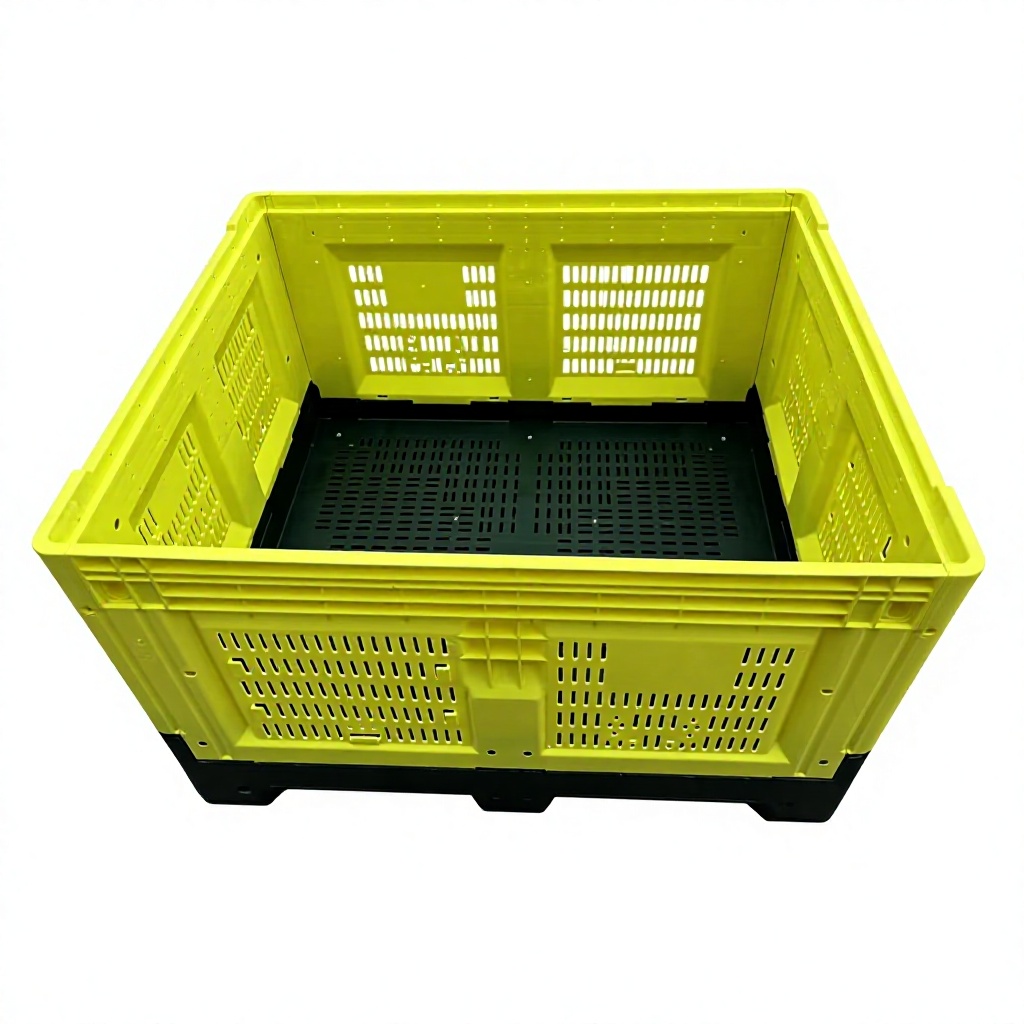 Durable Vented Plastic Pallet Bin Foldable/Collapsible and Stackable Pallet Container/Box/Tote for Apples
