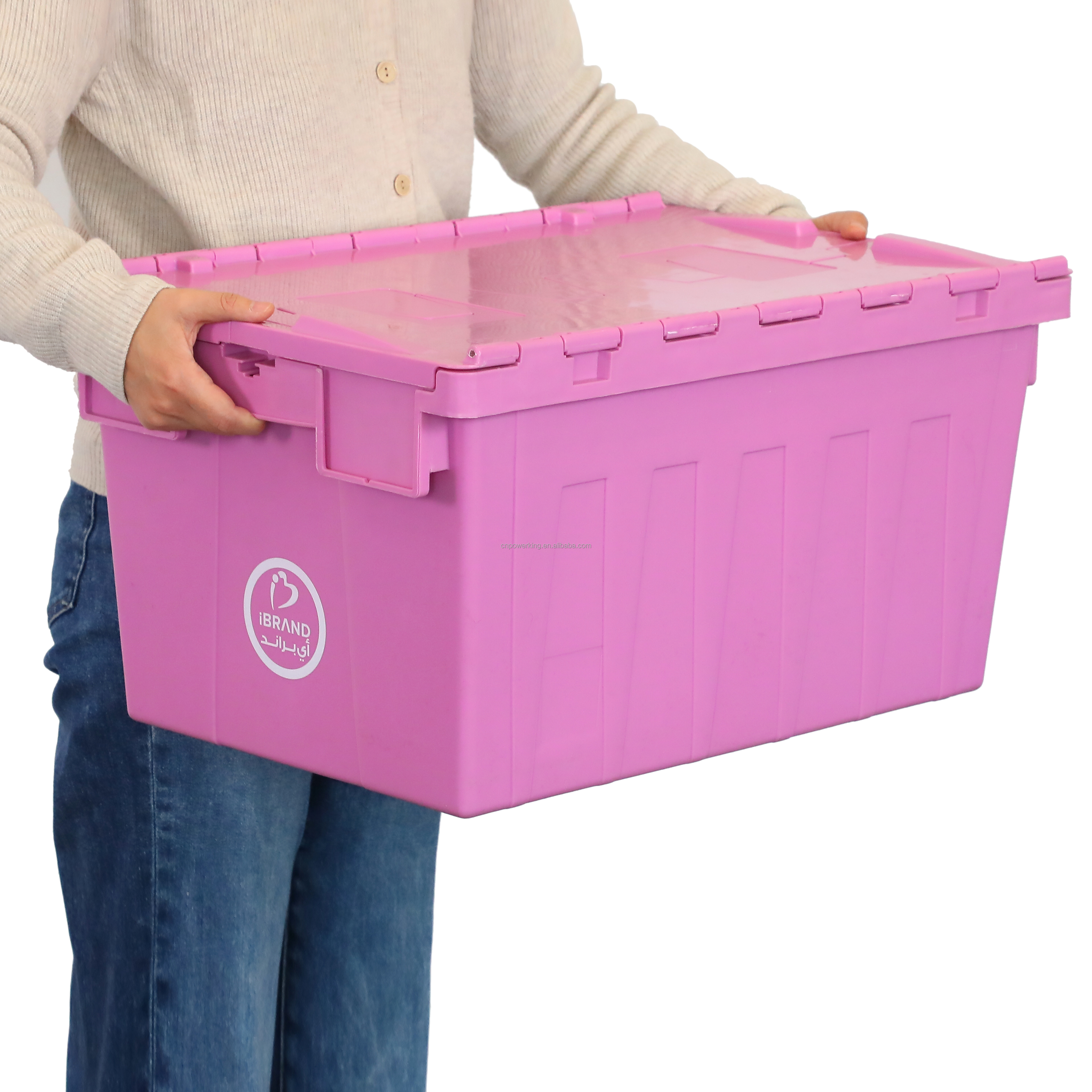 Heavy Duty Logistic Warehouse Plastic Stack And Nestable Storage Tote Box For Wholesale