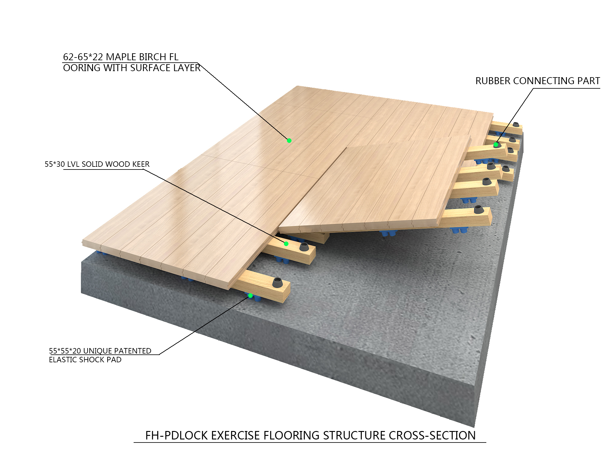 FIBA Approved Elite Grade Maple Wood Anti-Slip Interlocking Mobile Court Tiles Professional Indoor Basketball Floor Eco-Friendly