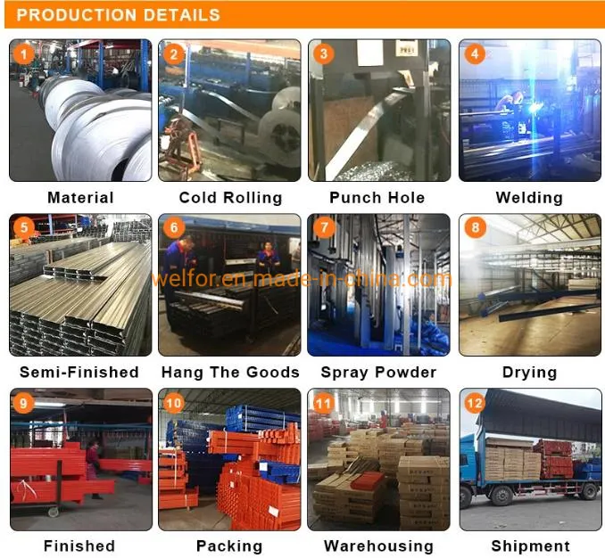 High Density Drive in Through Storage Pallet Racking System for Industrial Warehouse