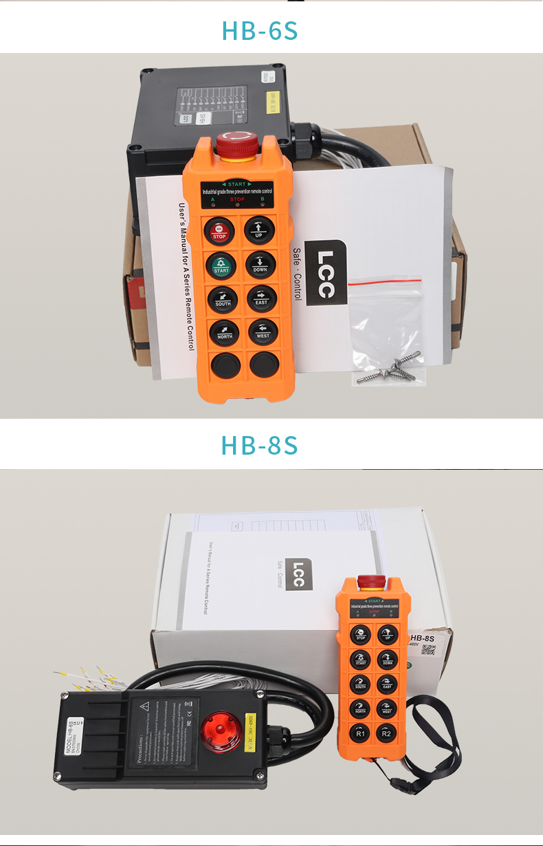 HB-4S Wireless Waterproof IP67 Pendant Control Station Radio 24 Volts Industrial Remote Control for Crane