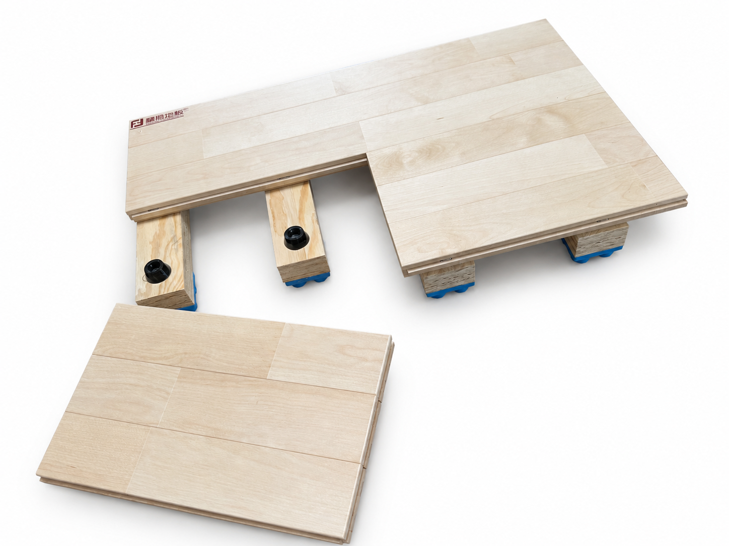 FIBA Approved Elite Grade Maple Wood Anti-Slip Interlocking Mobile Court Tiles Professional Indoor Basketball Floor Eco-Friendly