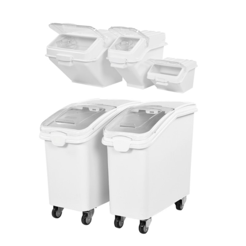 Food Grade Plastic Polyprepylene PP Restaurant Bakery Ingredient Container Cereal Rice Sugar Flour Storage Bin