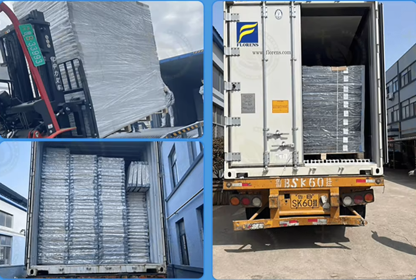 Loading flat packed crates onto trucks