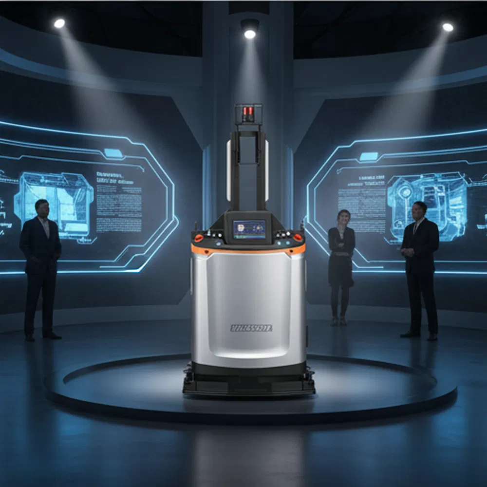 High Performance Stacking Forklift Mobile Robot for Industrial Use