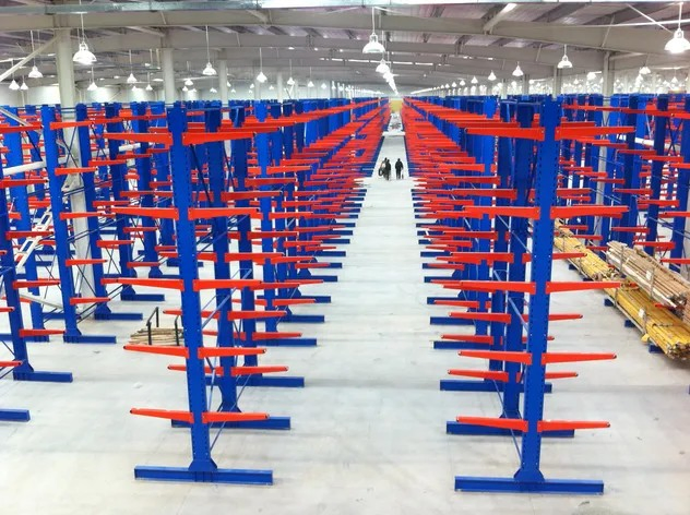 I-Beam Electrostatic Powder Coated Adjustable Cantilever Rack for Long Goods Storage