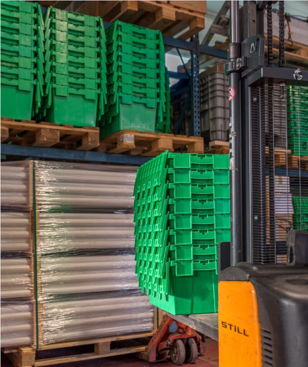 Warehouse storage bin application
