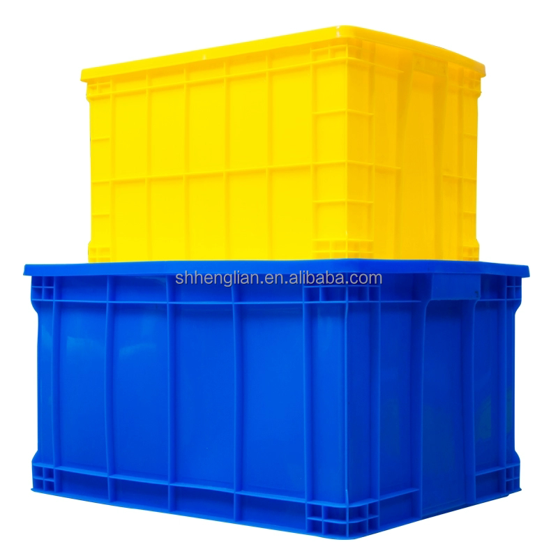 Custom Plastic Reusable Tote Storage Stackable Bin with Lid