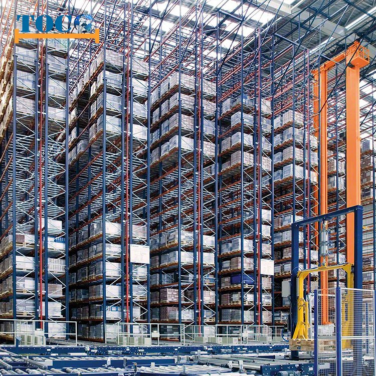 Warehouse Asrs Automatic Storage Racking System with Stacker Crane