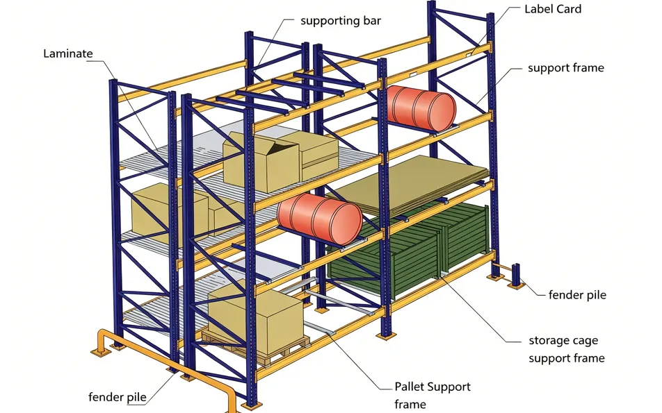 High Density Storage Industrial Rack Steel High Capacity Pallet Rack System for Warehousing Solutions