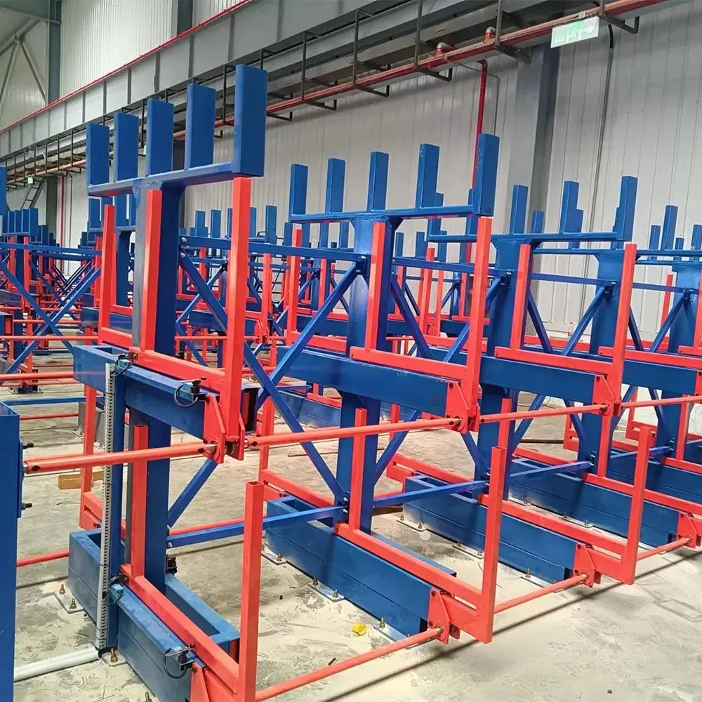 Multi-Layer Motorised Telescopic Cantilever Rack for Aluminum Profile Tube Storage