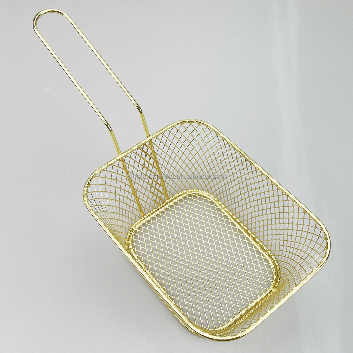 Chip Serving Basket Wire Mesh French Fries Holders Basket Snack Appetizer Platters Metal Food Display Containers