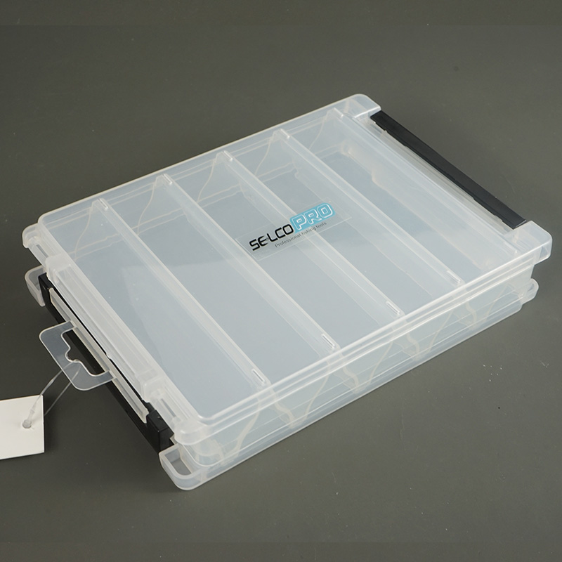Selco Multifunction Double Sided Transparent Plastic Storage Lure Fishing Tackle Box