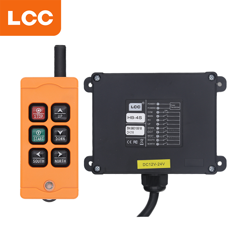 HB-4S Wireless Waterproof IP67 Pendant Control Station Radio 24 Volts Industrial Remote Control For Crane