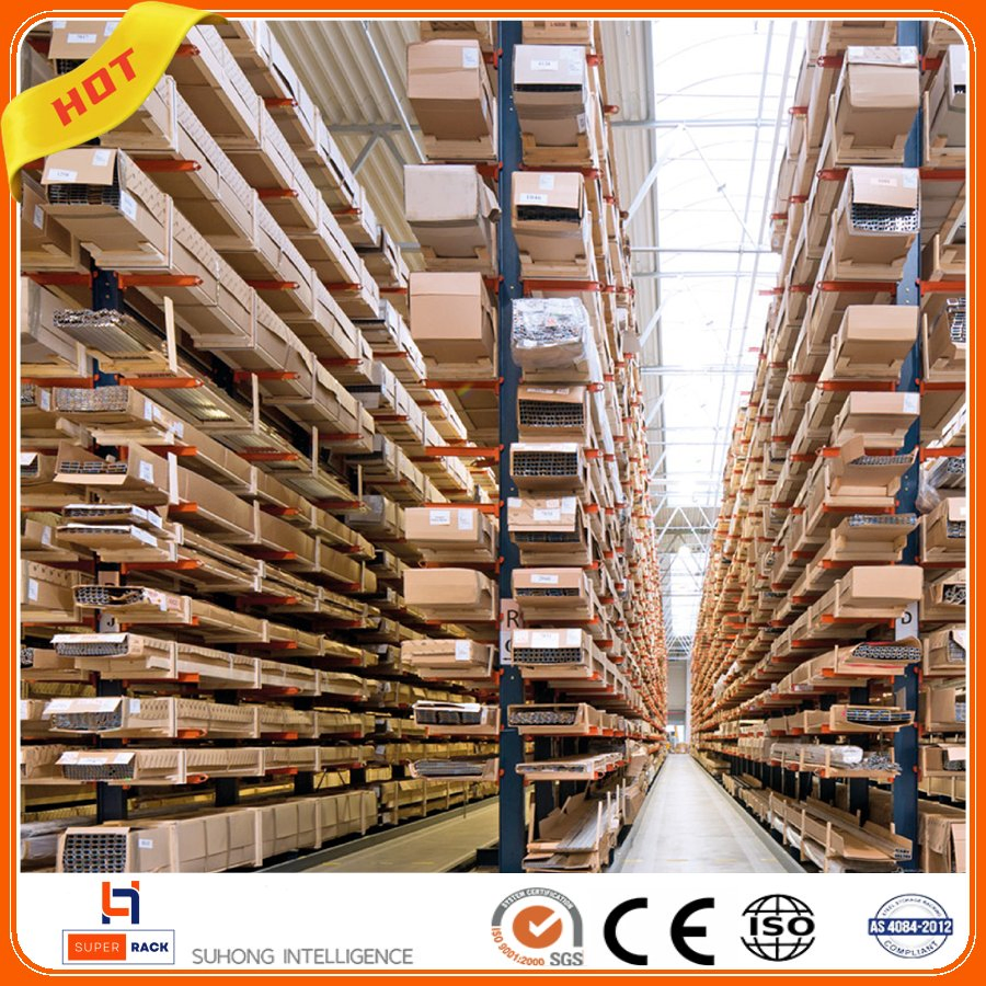 Leading Factory Warehouse Long Pipe Materials Storage Single Double Arm Heavy Duty Steel Metal Shelf Stacking Cantilever Rack Storage Racking System