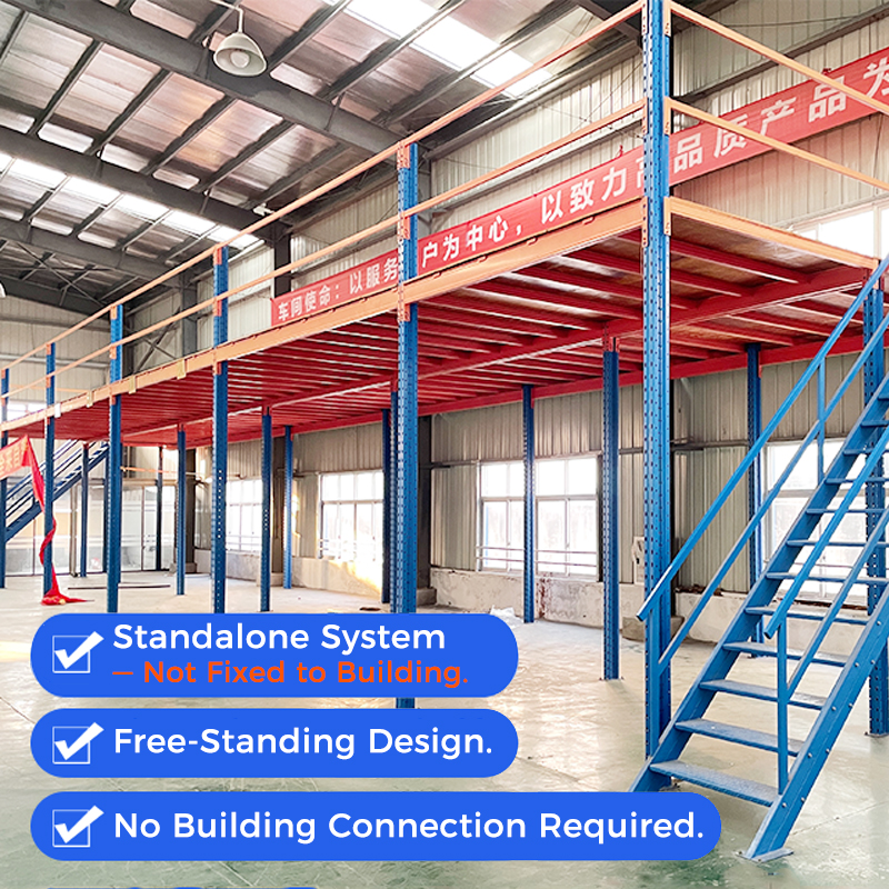 DJ Factory Customized Steel Heavy Duty Warehouse Multi-level Storage Office Platform Mezzanine Floor Rack System