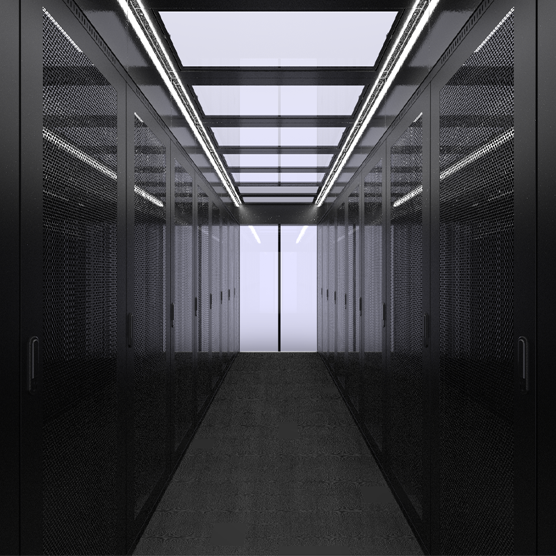 Smart Cold Aisle Containment System For Server Room Efficient Cold Air Isolation And Automatic Fire Linkage Ceiling Windows