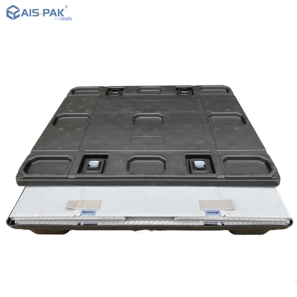Plastic Logistic Bulk Container Pallet Collar Sleeve Shipping Box with Divider