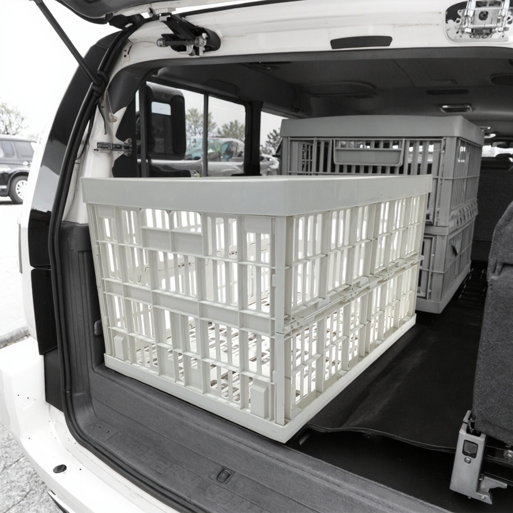 Folding Turnover Crate XingTai Plastic Storage Basket Storage Factory Large Foldable Plastic Crate Lid Breathable