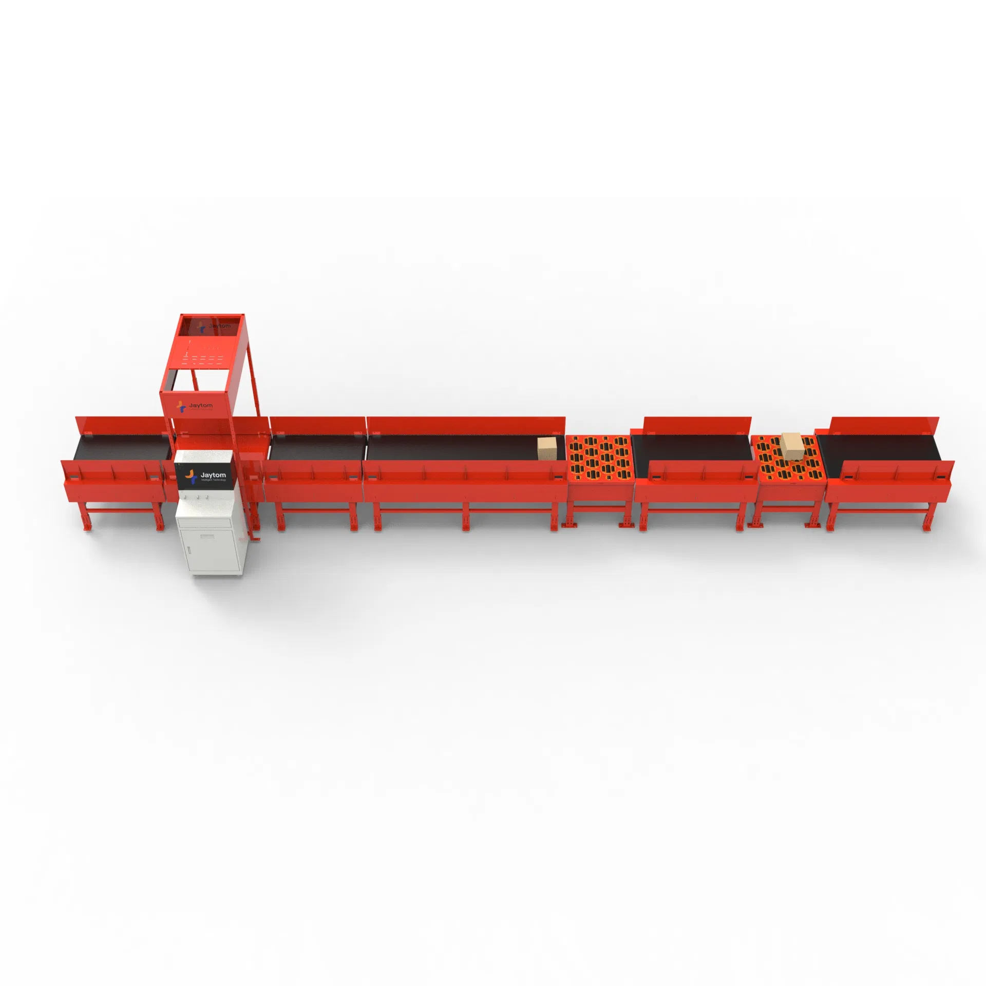 Jaytom High Speed Automatic Sorting Conveyor System with Dws Scan Automated Parcel Sorter for Logistics Belt Conveyor