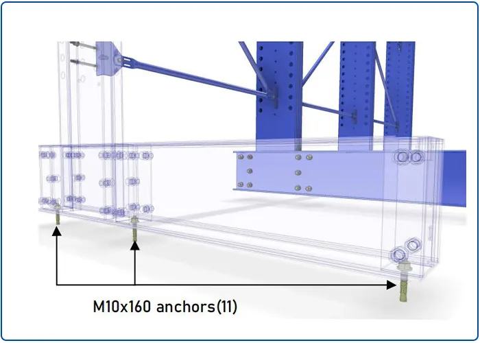 I-Beam Electrostatic Powder Coated Adjustable Cantilever Rack for Long Goods Storage