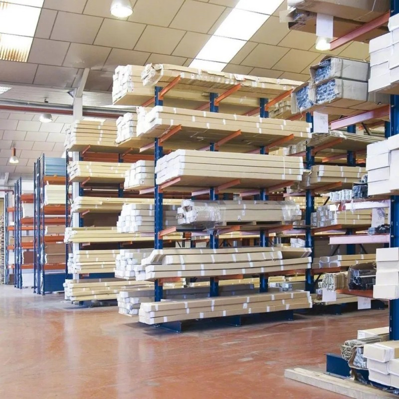 OEM/ODM Industrial Single Sided Versatile Heavy Duty Adjustable Steel Cantilever Racks for Pipe Storage