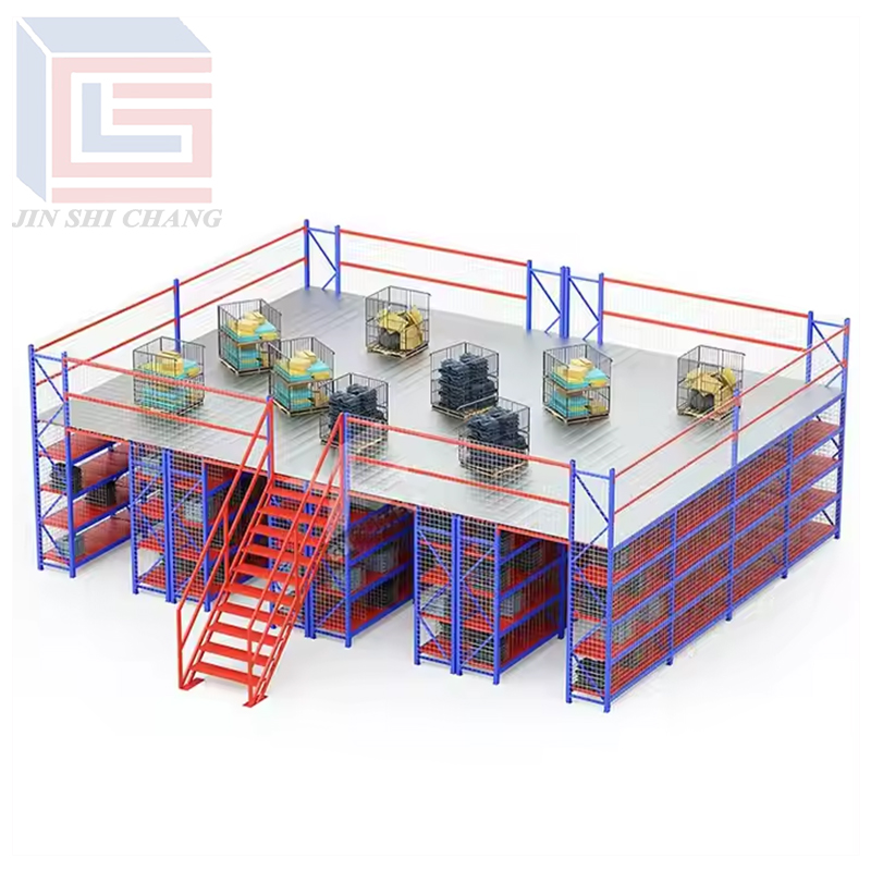 Mezzanine Floor System for Warehouse Storage Steel Rack Supported Industrial Platform