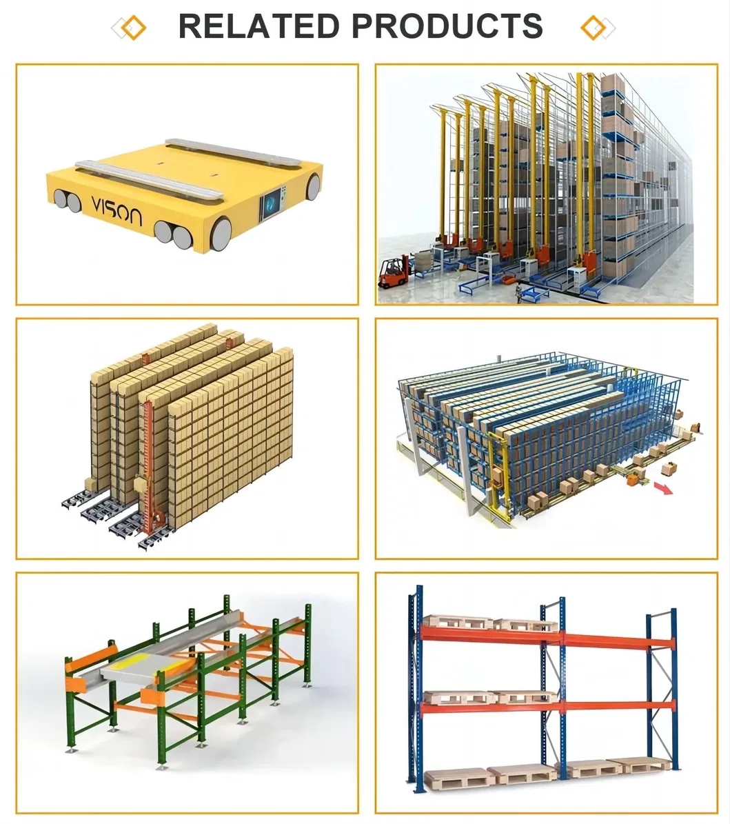 Logistics Flexible Heavy Duty Radio 2D Pallet Shuttle Racking System