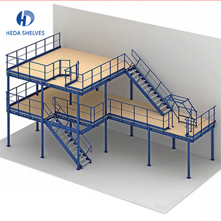 High Warehouse Mezzanine Floor With Stairway