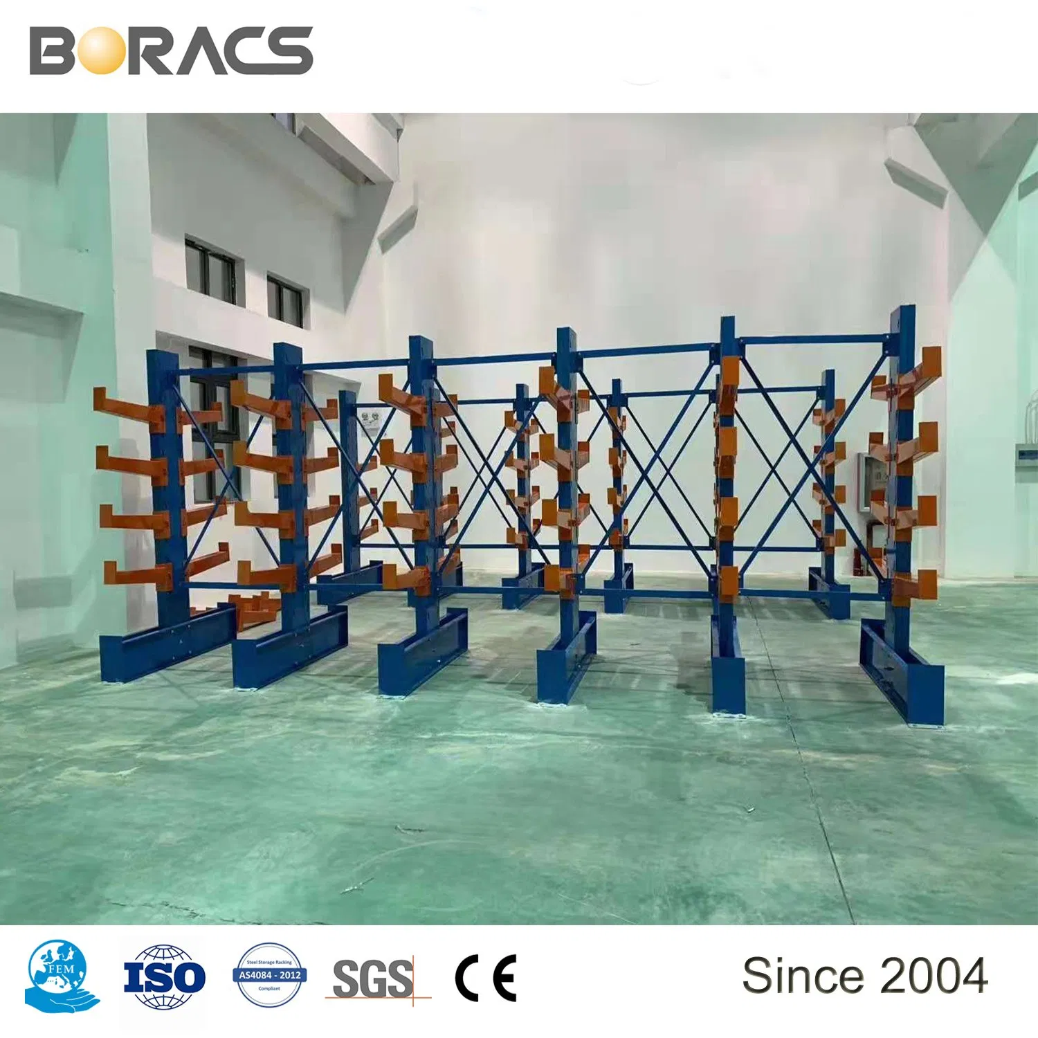 Outside Usage Hot Dipped Galvanized Cantilever Rack for Long Steel Pipe, Long Wooden Panel, Car