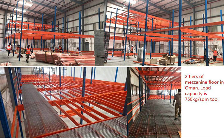 Free Design Industrial Steel Platform Warehouse Multi-Tier Racking Support Mezzanine Floor