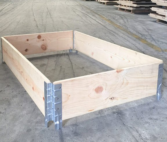 4-Way Pallet Board Warehouse Storage Hinge Wooden Box Surrounding Hoarding Collar