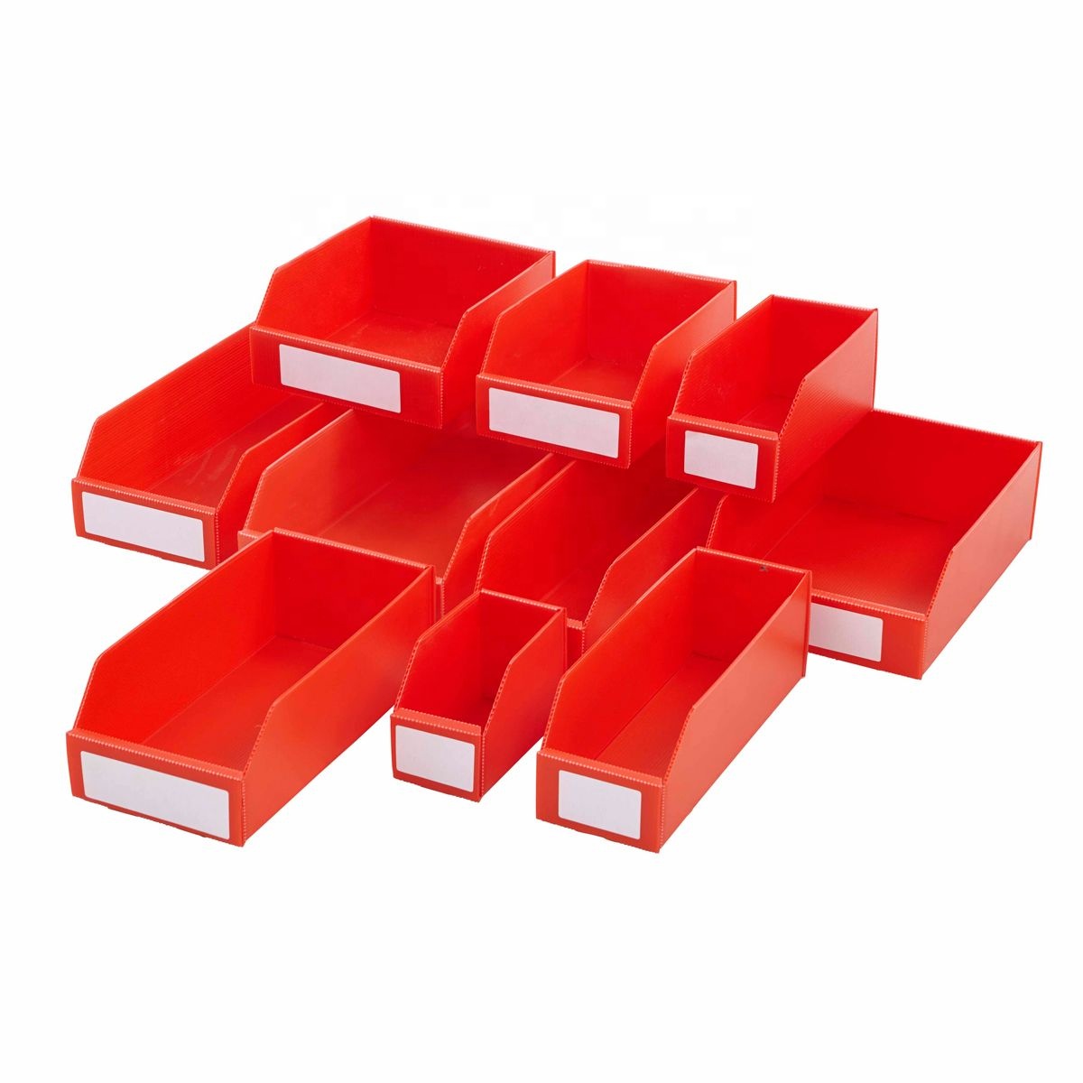 Stackable Plastic Shelf Bin Corflute Storage Boxes Warehouse Correx Picking Bins
