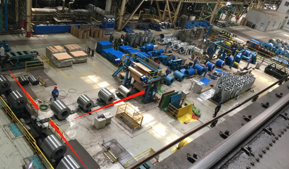 Steel coils packaging line