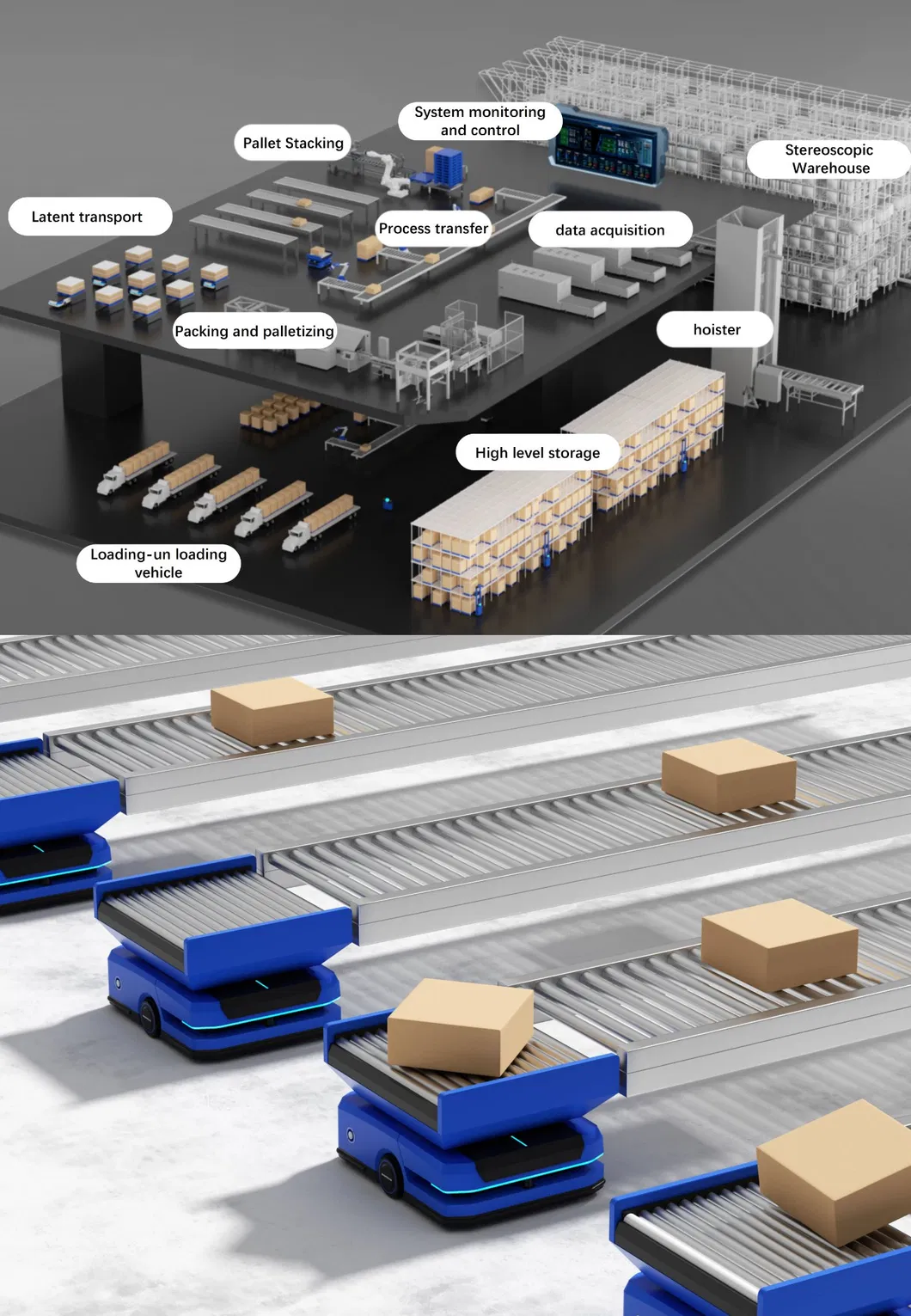 Automated Guided Vehicle for 500kg Material Autonomous Robotics Agv