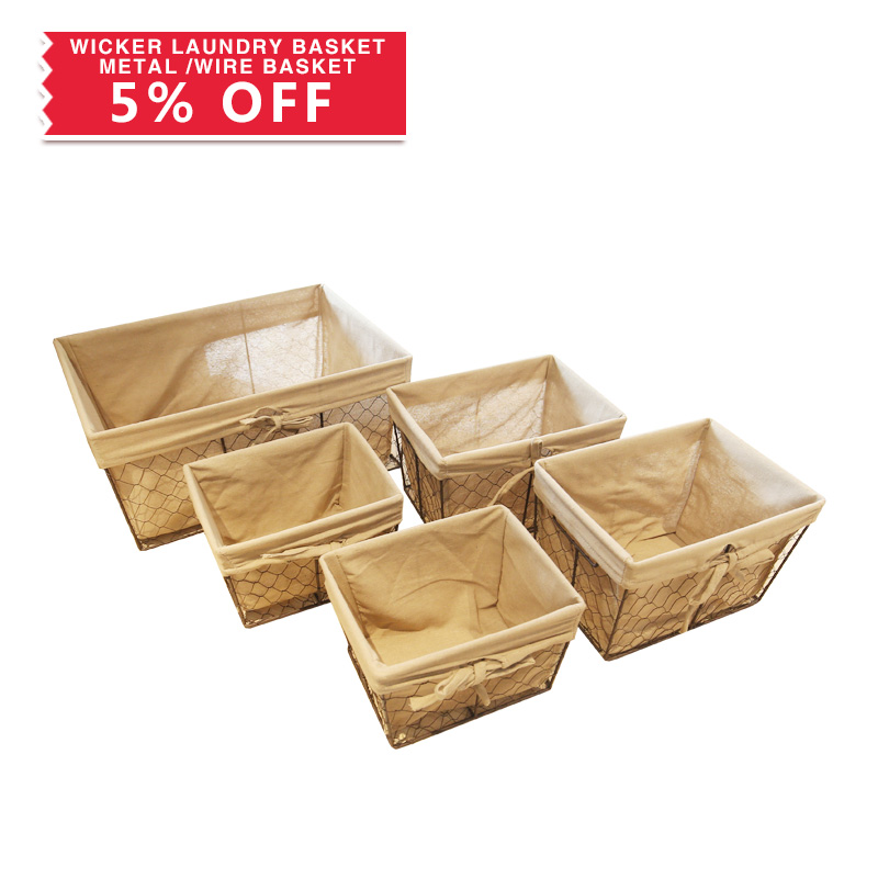 10% OFF! Best Selling Custom Size Houseware Mesh Metal Wire Storage Basket
