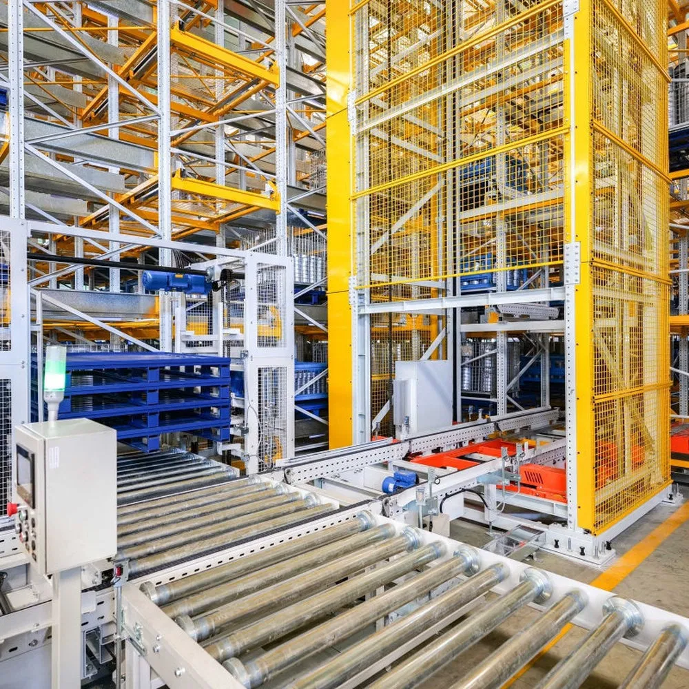 Robust Long Span Steel Racking Asrs System for High Value Components Warehouse
