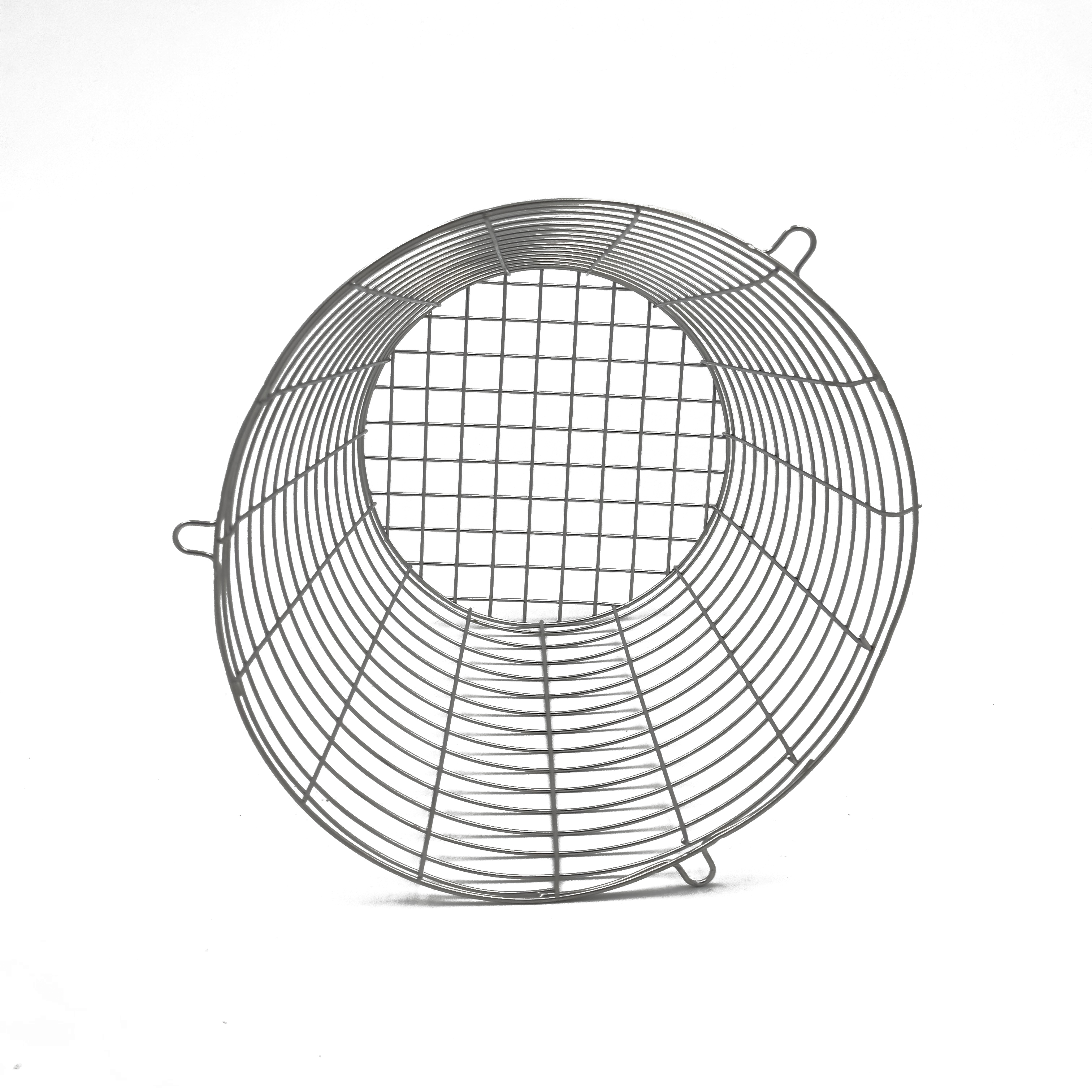 Modern Stainless Steel 304 Wire Mesh Basket with Handles Circle Kitchen Storage Organizer for Plates and Fruit