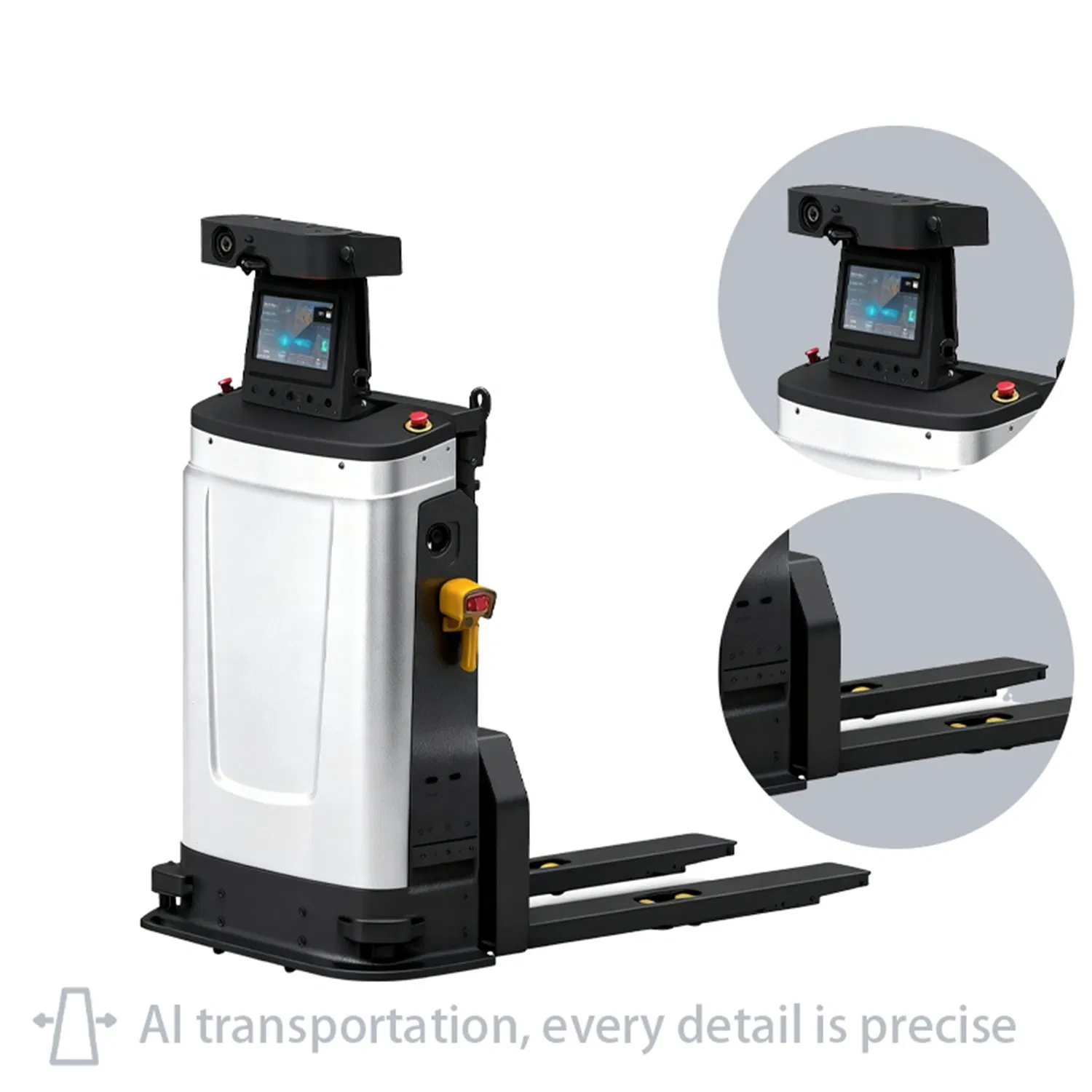Agv Forklift Robot with Laser Slam Navigation for Heavy-Duty Warehouse Operations