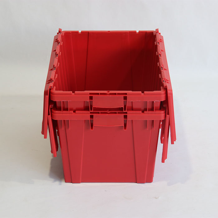 High Quality Industrial Plastic Storage Crate Plastic Moving Box with Lid Crate Tote Bin Plastic Moving Crate