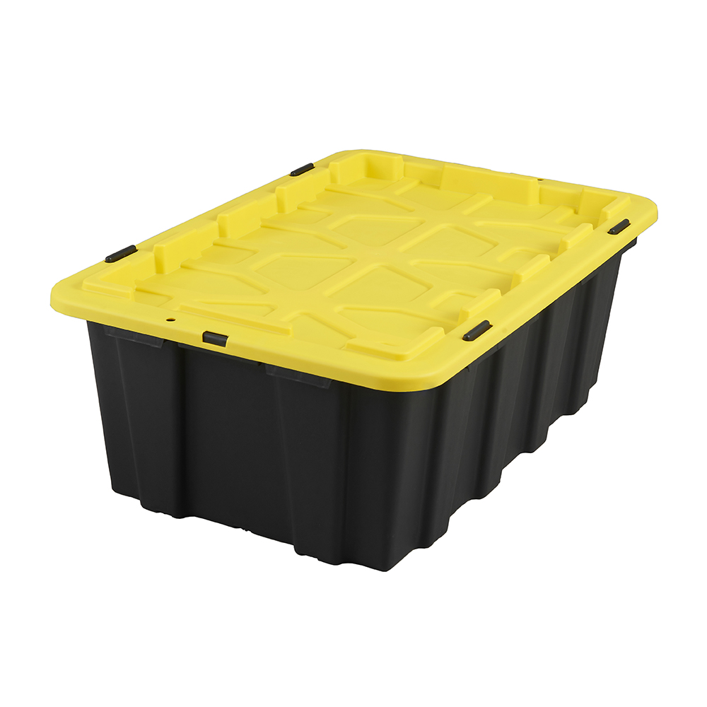 40L Large Heavy-Duty Tool Stackable Storage Plastic Bin Tote Organizing Container with Durable Lid