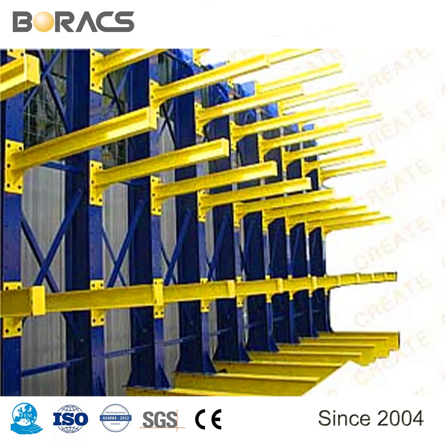 Heavy Duty Adjustable Industrial Steel Warehouse Storage Cantilever Racking