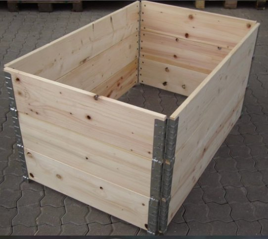 Accept Customization Four Hinges or Six Hinges Wood Box Pallet Metal Custom Pallet Collar