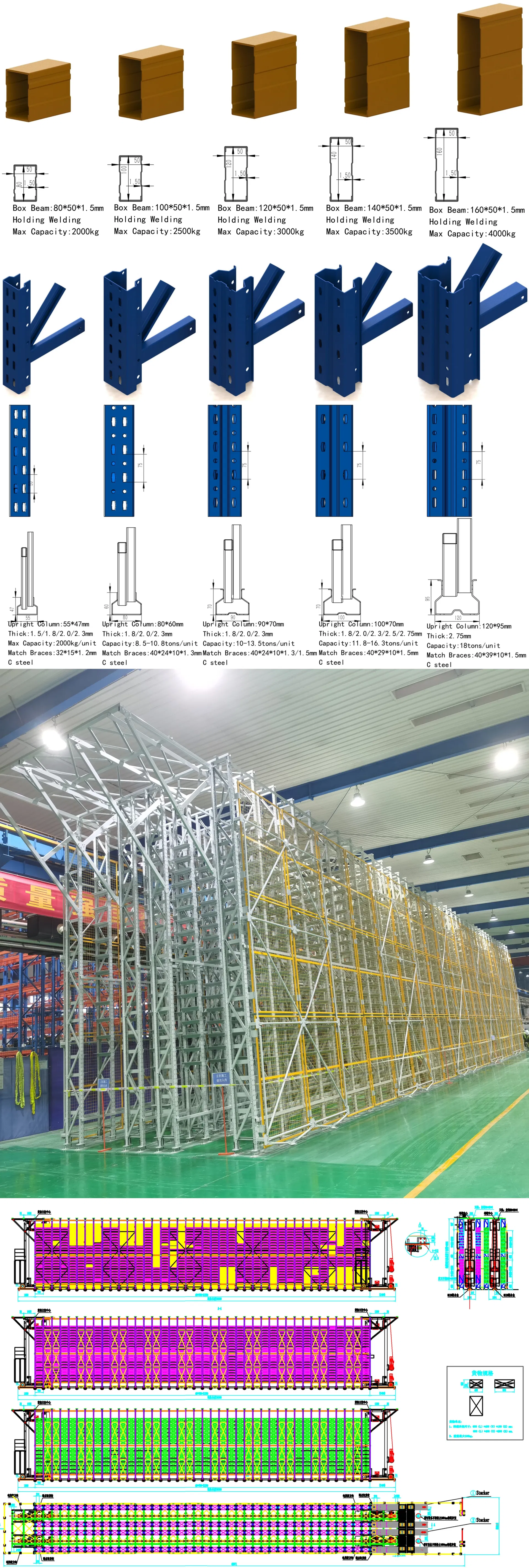 Precision Steel Storage System for Efficient Inventory Management and Automated Storage and Retrieval System