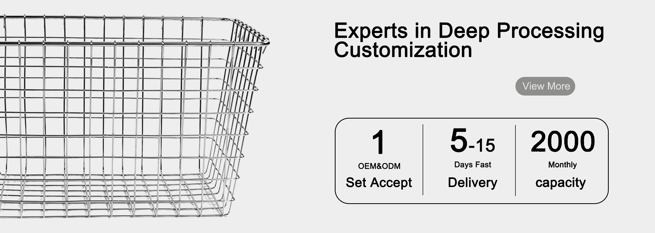 Storage metal basket design