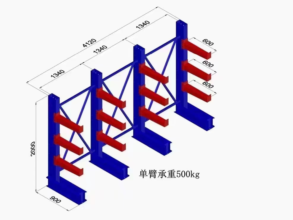 Cantilever Rack Wholesale Good Quality Double Sided Heavy Duty Stacking Racks Steel Cantilever Rack Storage Rack Warehouse Rack Heavy Duty Cantilever Racks
