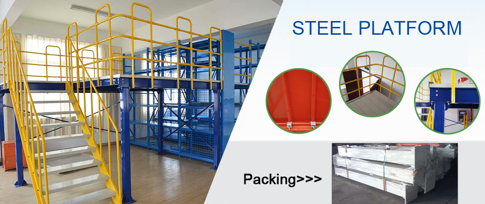 High Warehouse Mezzanine Floor With Stairway