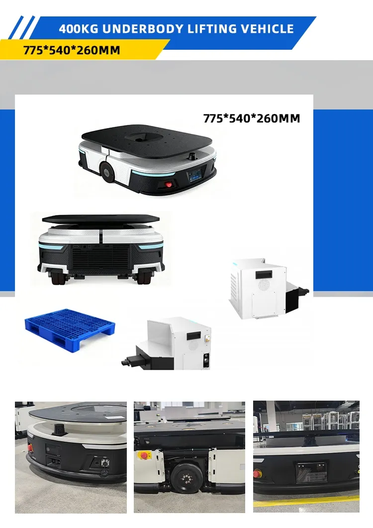 400kg Autonomous Mobile Robot Agv with Slam Navigation for 3c Material Handling