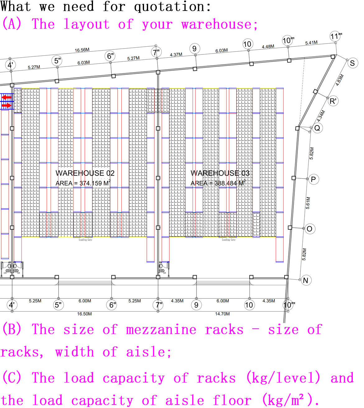 Mezzanine rack detail 5