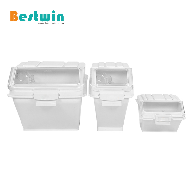 Food Grade Plastic Polyprepylene PP Restaurant Bakery Ingredient Container Cereal Rice Sugar Flour Storage Bin